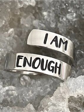 I AM ENOUGH Inspirational Wrap Ring 💍